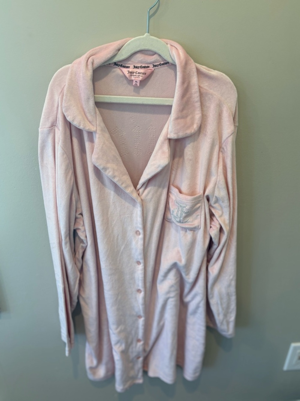 Juicy Couture Light Pink Velour Sleepwear Top
